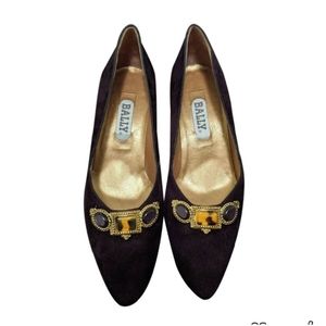 Vintage Bally Suede Heels - Purple (1980's)